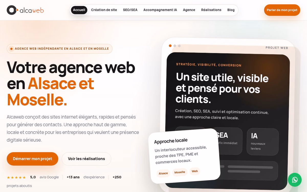 Apercu du site Alcaweb