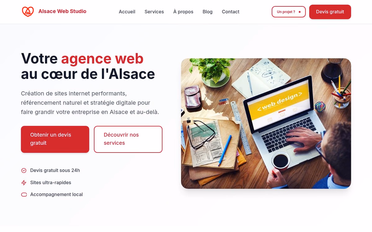 Apercu du site Alsace Web Studio