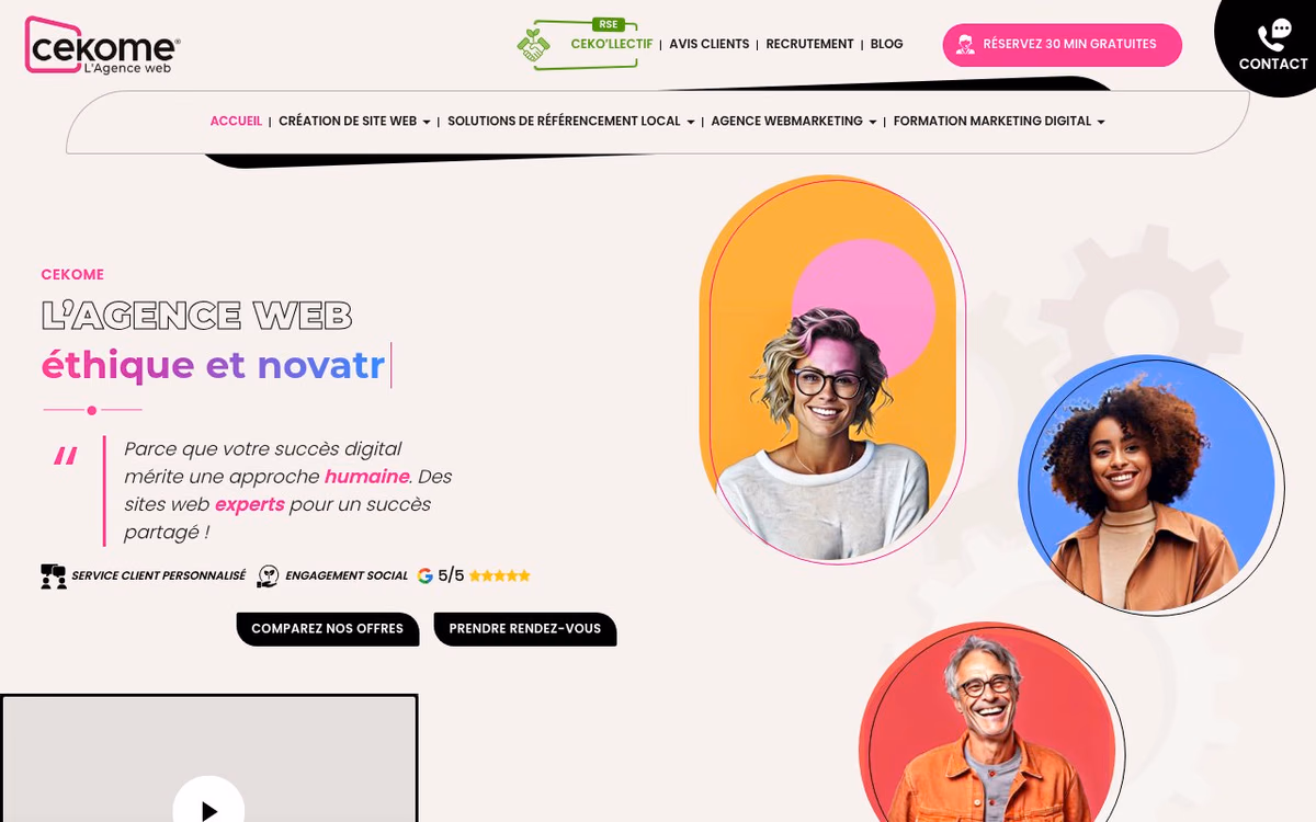 Apercu du site Cekome