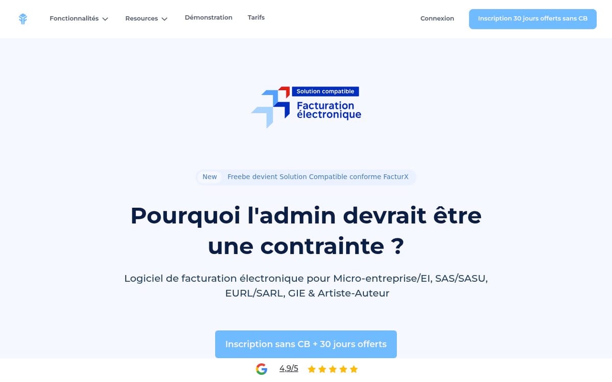 Apercu du site Freebe